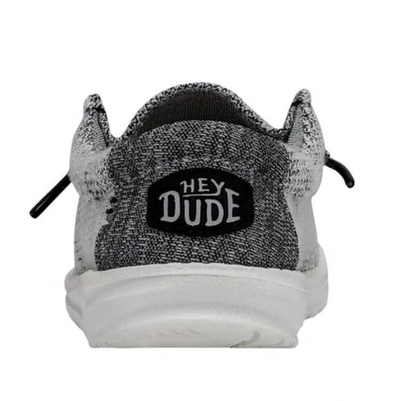 Hey Dude Wally Youth Stretch Black/White size 1 New In Box - Picture 6 of 14